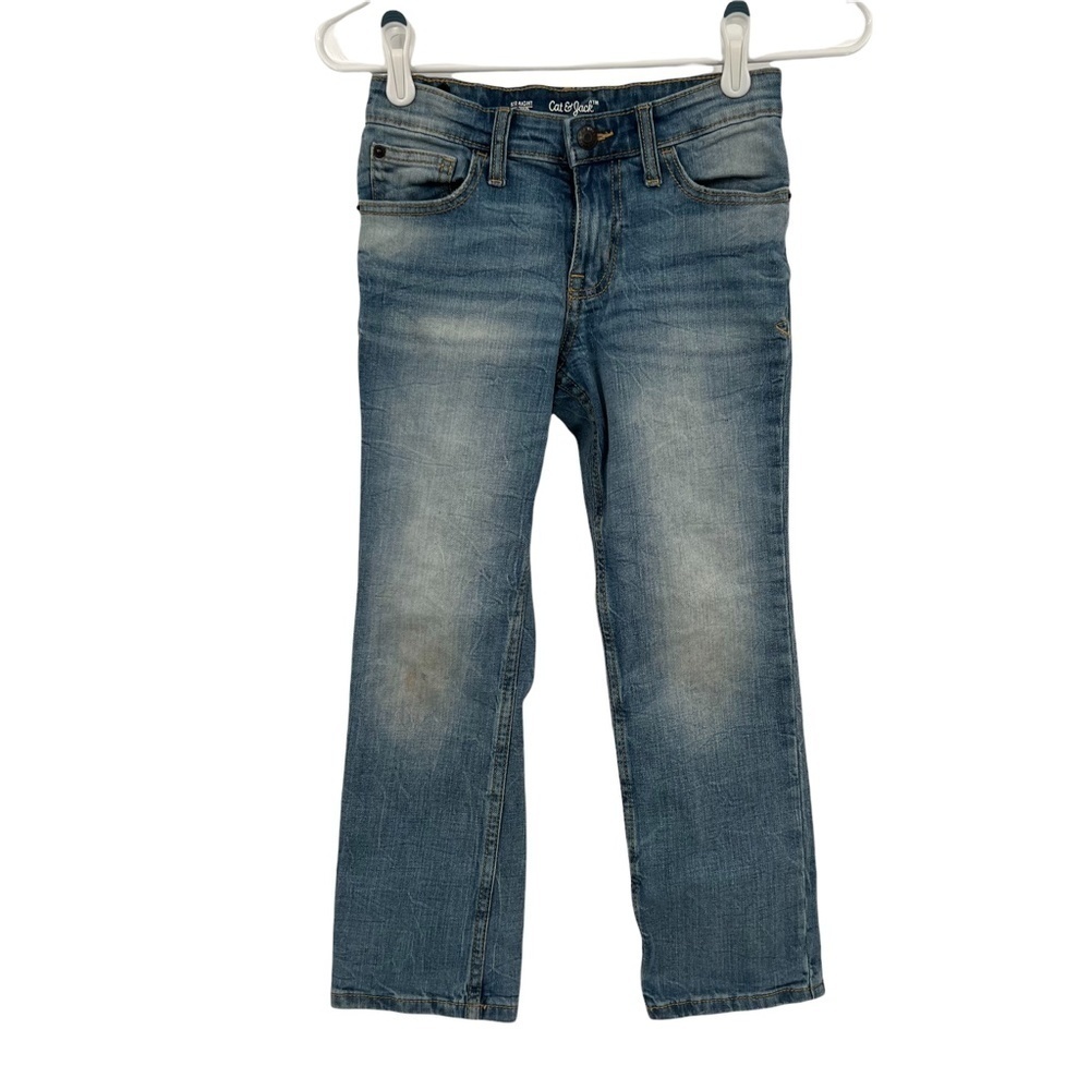 Cat & Jack Straight Leg Adjustable Waist Jeans Size 8 Big Kid’s